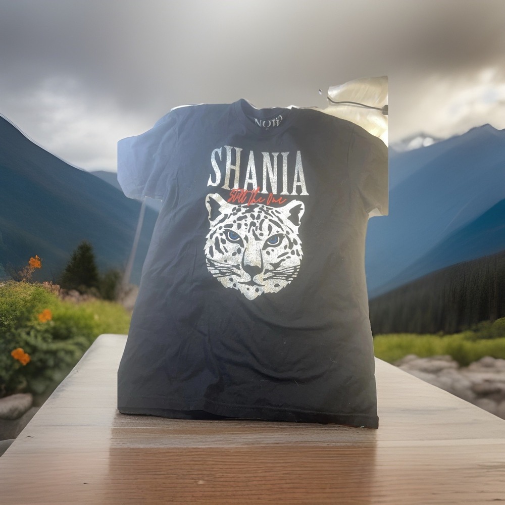 Shania Twain Shirt LargeStill The One Womens Black Tiger Band County Music‎ 230